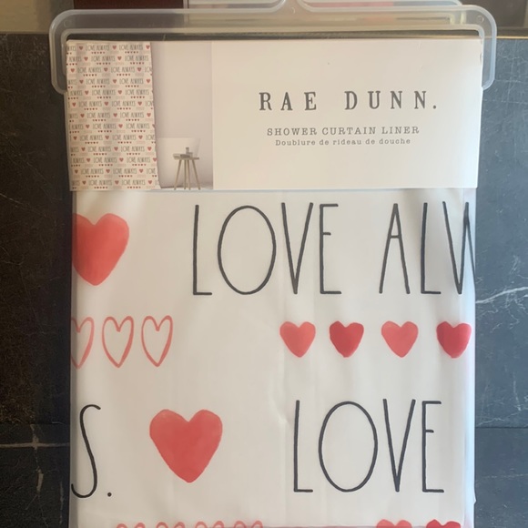 Rae Dunn Other - Rae Dunn  “ Love “ Shower Curtain liner for Valentine’s Day  with a lot of 💕